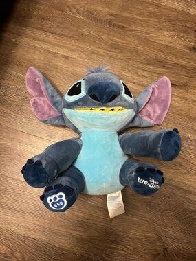 Build-A-Bear Disney Stitch Plush - Blue & Light Blue with Pink Ears